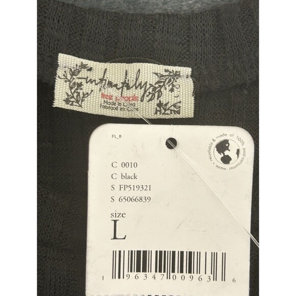 Intimately Free People Womens L Sheer Black Sweater NWT - Picture 5 of 9